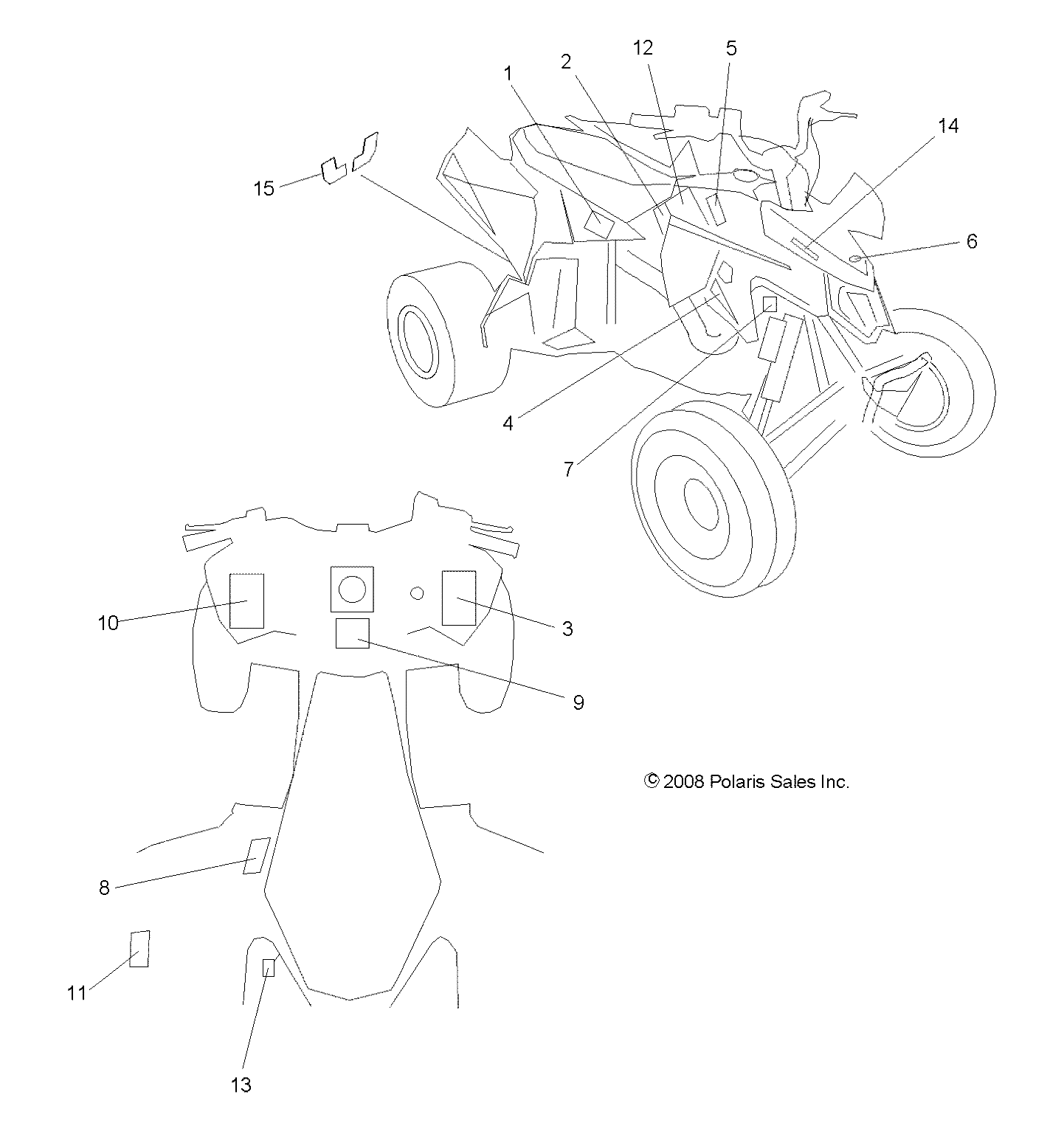 BODY, DECALS - A10GP52AA (49ATVDECAL09OUT525)